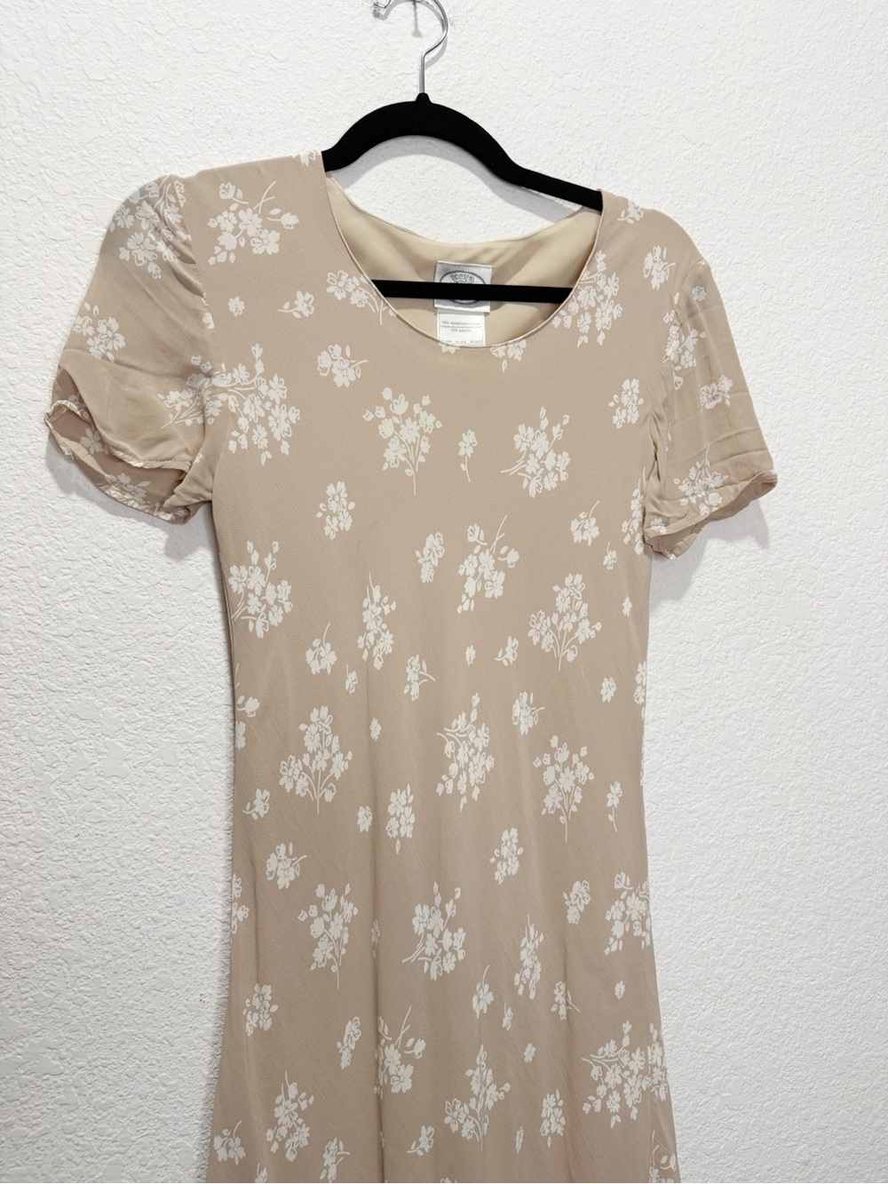 Laura Ashley Cottagecore Floral Modest Midi Ruffle Hem Dress Bias Cut - Picture 3 of 8